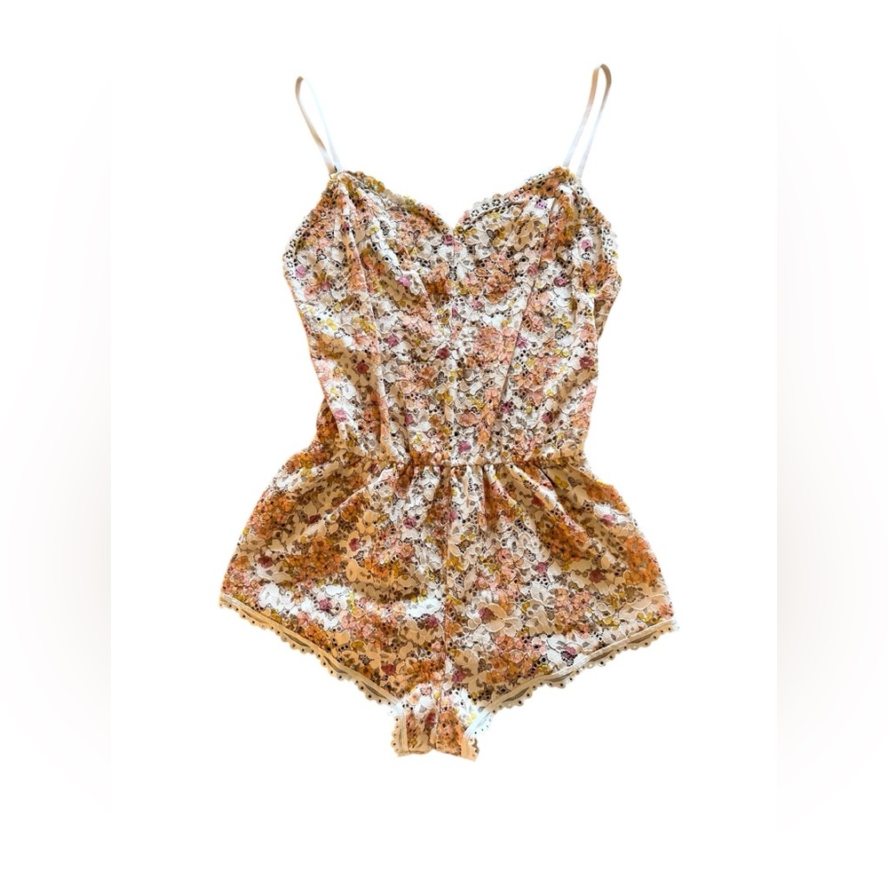 Victoria Secret Crochet Floral Lace Coverup Romper Size XS - Picture 3 of 14